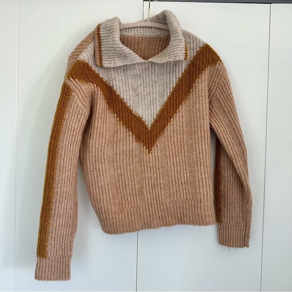 Cozy Tan and Brown Women's Sweater